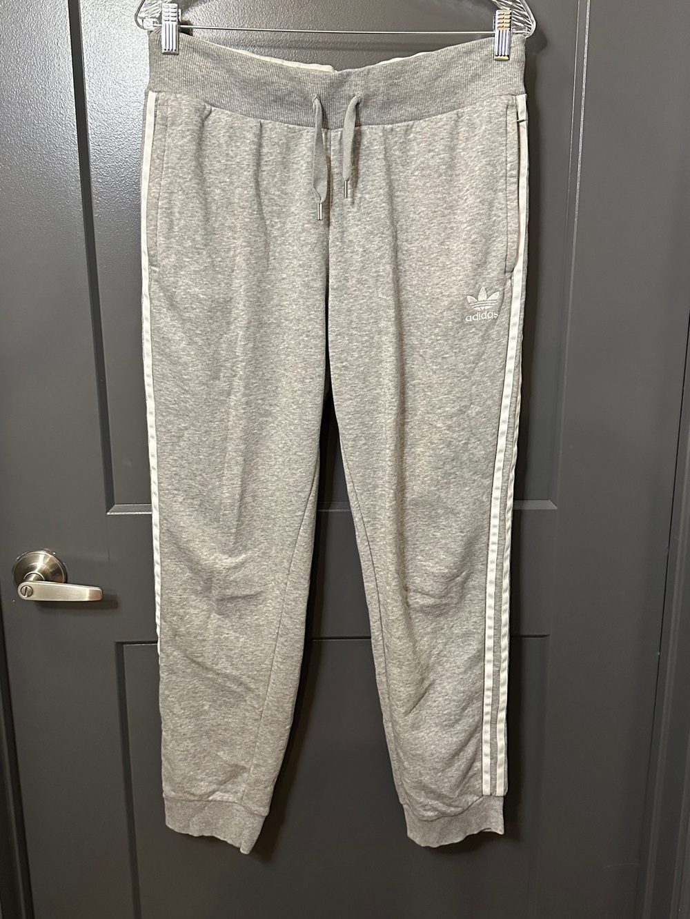 Adidas Gray 3-Stripe Men's Jogger Sweatpants